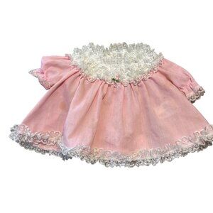 Cabbage Patch Kids Doll Dress Pink Frilly Lacy Dress Coleco 1983